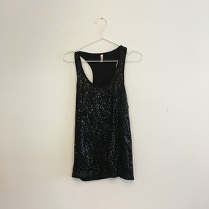 Sequin racer back tank